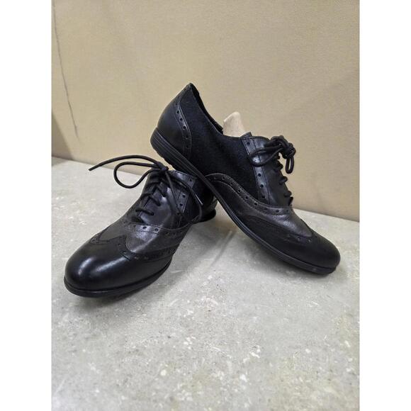 Born Shoes - Born Durango Shoes Womens Size 9.5 Black Leather Oxford Brogue Comfort Lace Up